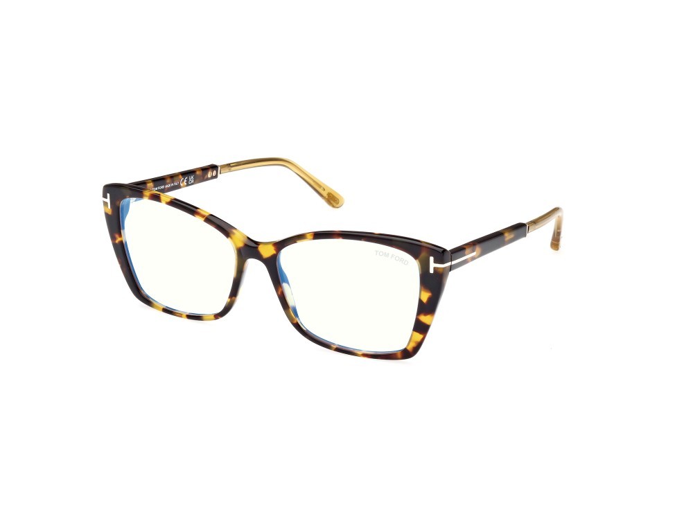 Brillen Tom Ford FT5893-B (055) farbe avana colorata form schmetterling 