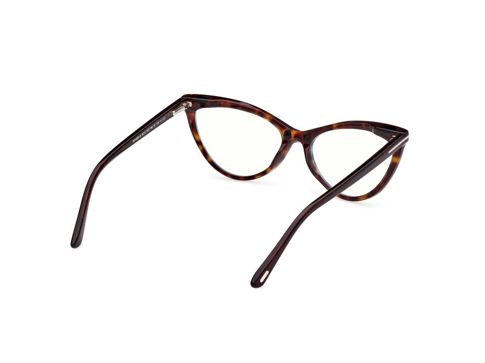 Brillen Tom Ford FT5896-B (052) + clip-on farbe avana scura form cat-eye 
