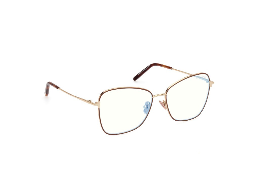 Brillen Tom Ford FT5906-B (046) farbe marrone chiaro opaco form schmetterling 