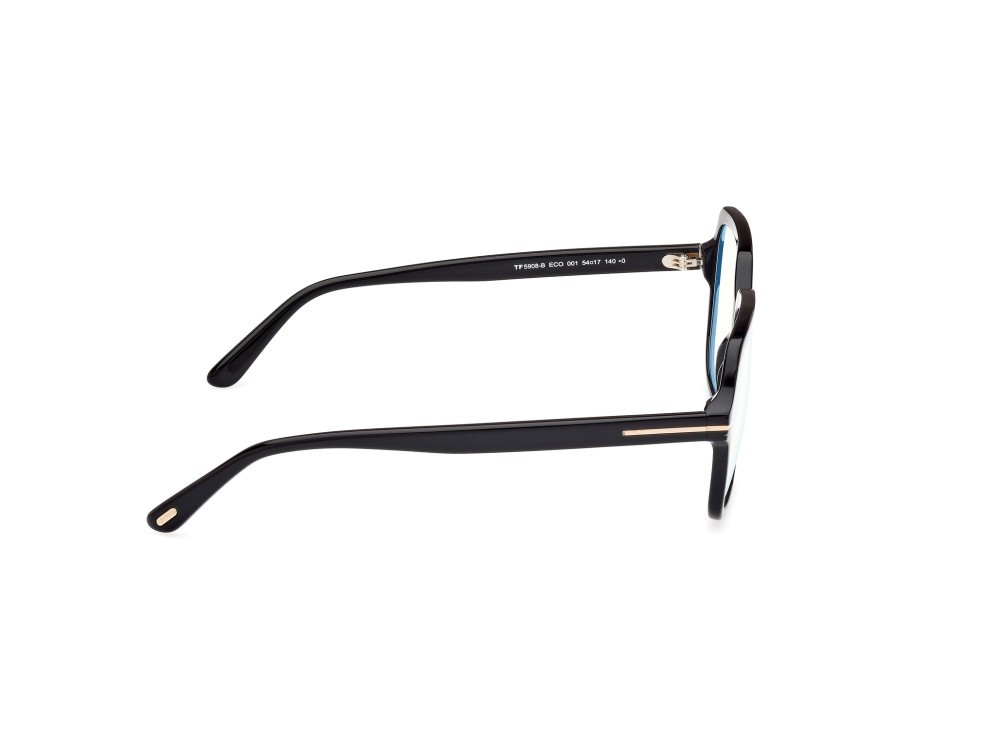 Eyeglasses Tom Ford FT5908-B (001) color nero lucido shape geometric 
