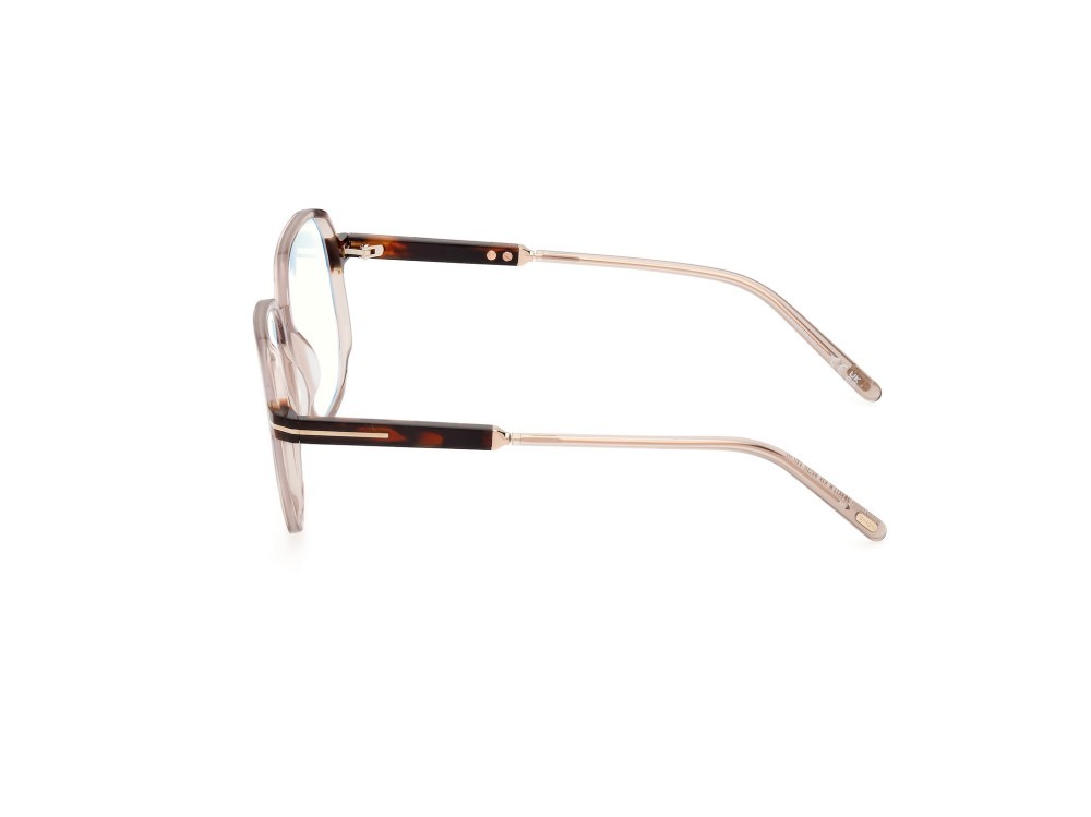 Brillen Tom Ford FT5911-B (045) farbe marrone chiaro lucido form rund 