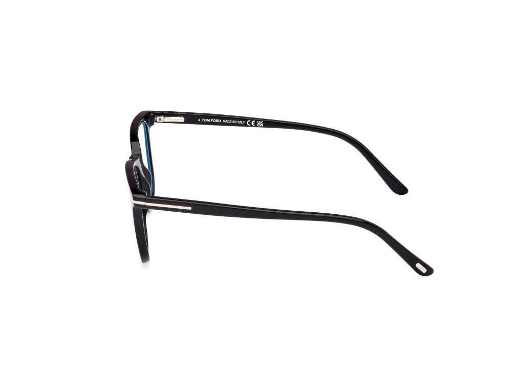 Occhiali da vista Tom Ford FT5916-B (001) + clip-on colore nero lucido forma quadrato 