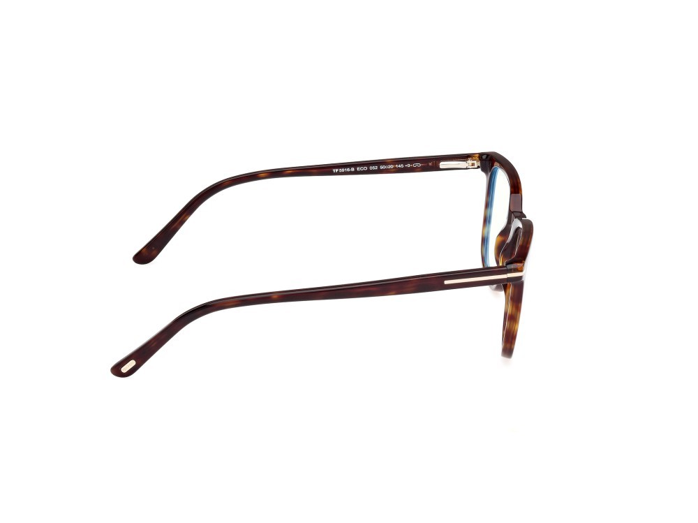 Brillen Tom Ford FT5916-B (052) + clip-on farbe avana scura form quadratisch 