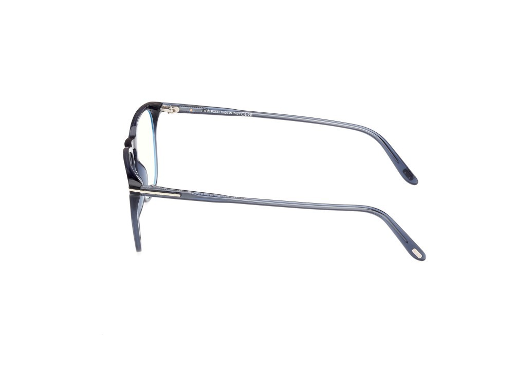 Occhiali da vista Tom Ford FT5937-B (090) colore blu lucido forma rotondo 