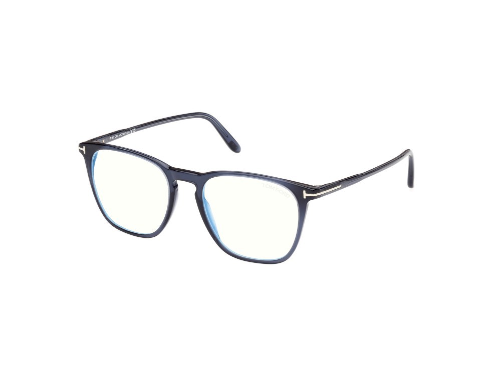 Occhiali da vista Tom Ford FT5937-B (090) colore blu lucido forma rotondo 