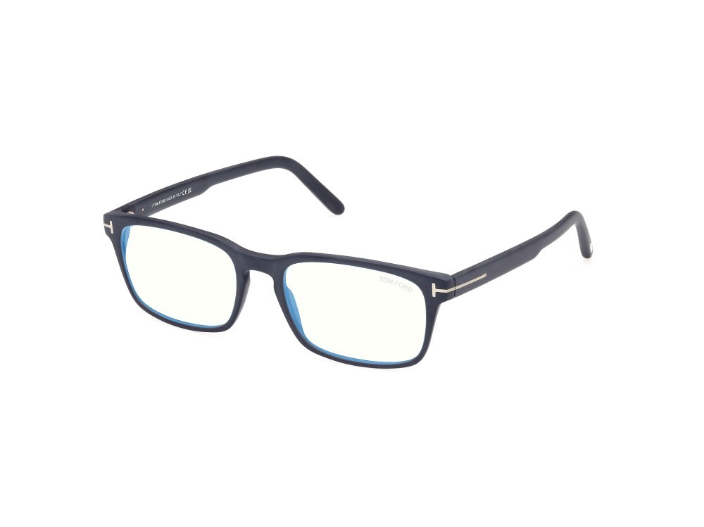 Occhiali da vista Tom Ford FT5938-B (091) colore blu opaco forma rettangolare 