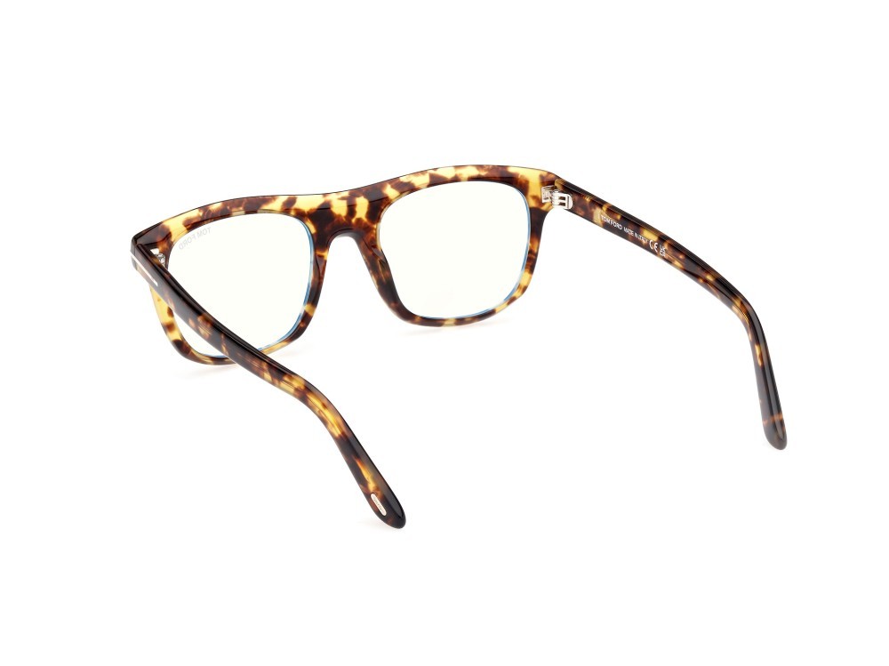 Brillen Tom Ford FT5939-B (053) farbe avana bionda form quadratisch 