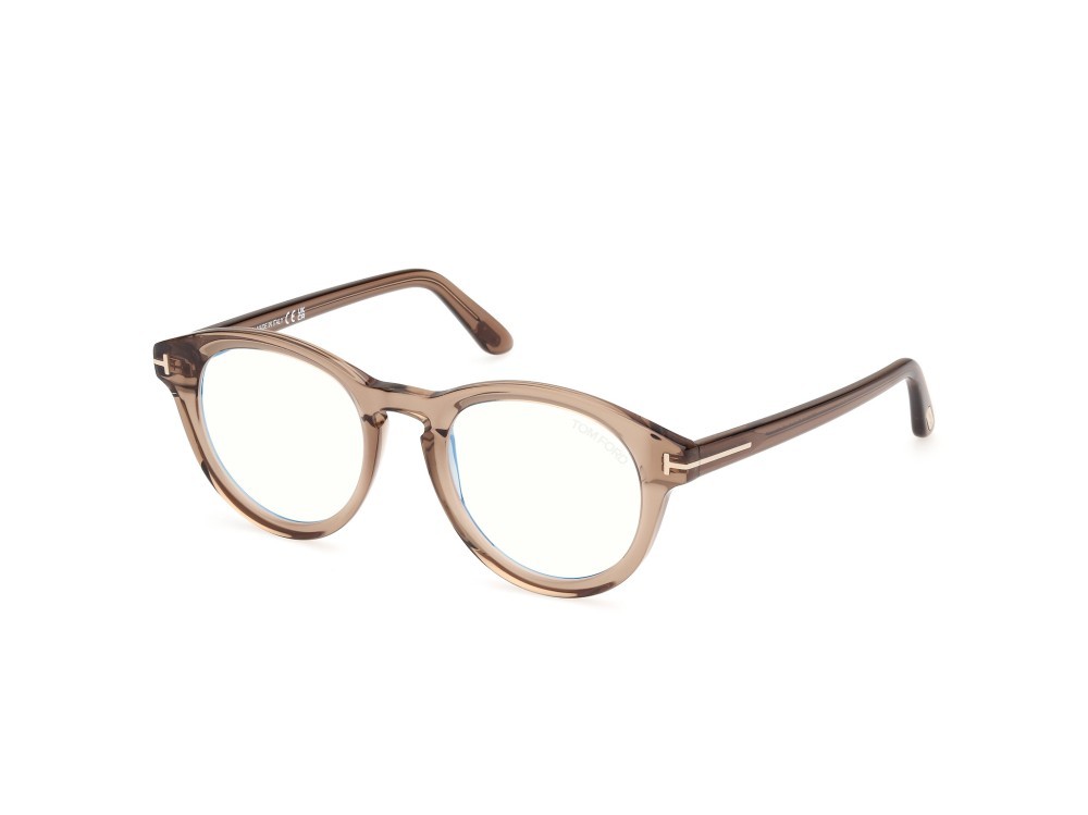 Brillen Tom Ford FT5940-B (048) farbe marrone scuro lucido form rund 