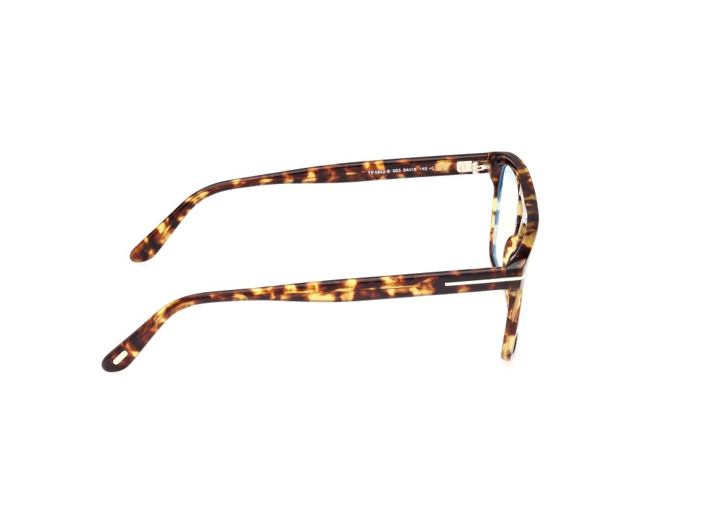 Brillen Tom Ford FT5942-B (053) farbe avana bionda form quadratisch 