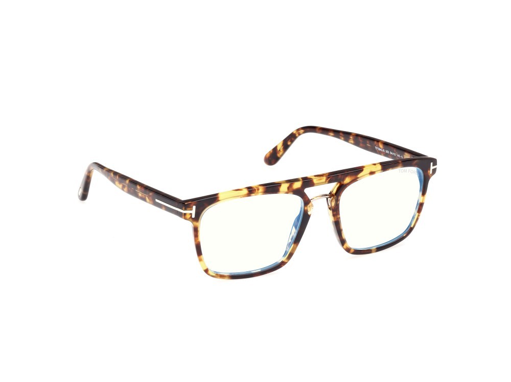 Brillen Tom Ford FT5942-B (053) farbe avana bionda form quadratisch 