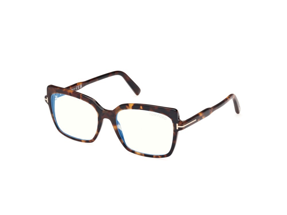 Eyeglasses Tom Ford FT5947-B (052) color avana scura shape butterfly 