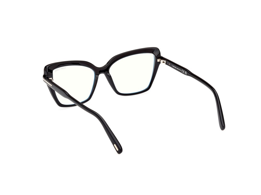 Occhiali da vista Tom Ford FT5948-B (001) colore nero lucido forma cat eye 