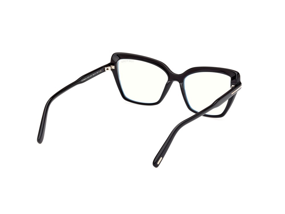 Occhiali da vista Tom Ford FT5948-B (001) colore nero lucido forma cat eye 