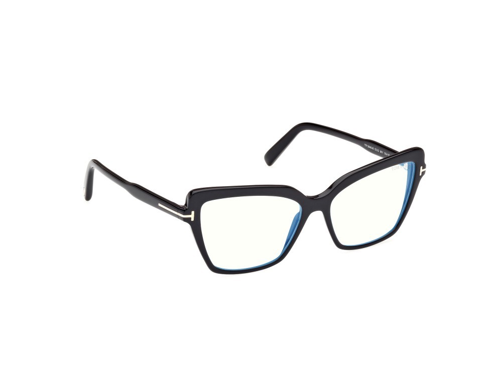 Occhiali da vista Tom Ford FT5948-B (001) colore nero lucido forma cat eye 
