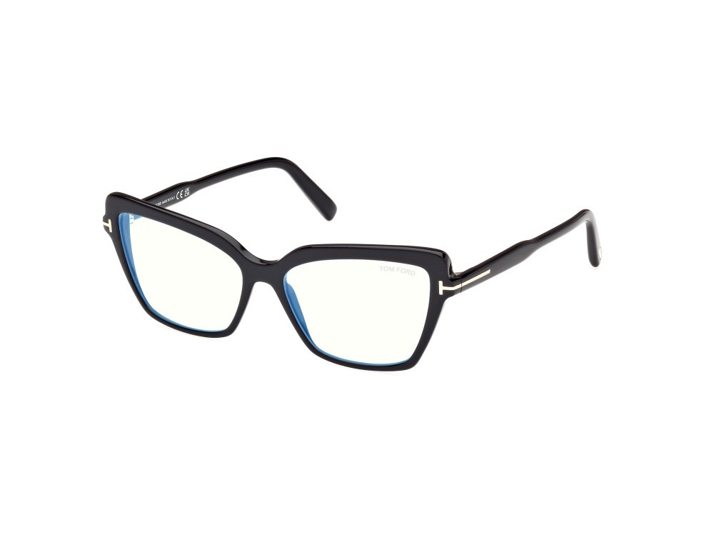 Occhiali da vista Tom Ford FT5948-B (001) colore nero lucido forma cat eye 