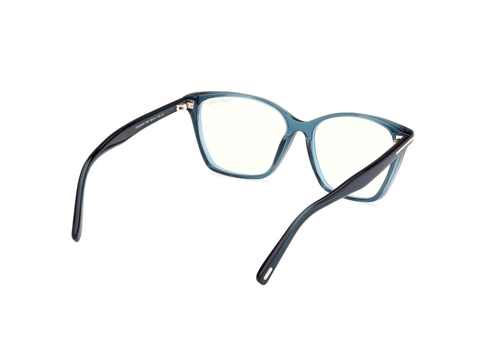 Occhiali da vista Tom Ford FT5949-B (092) colore blu lucido forma cat eye 