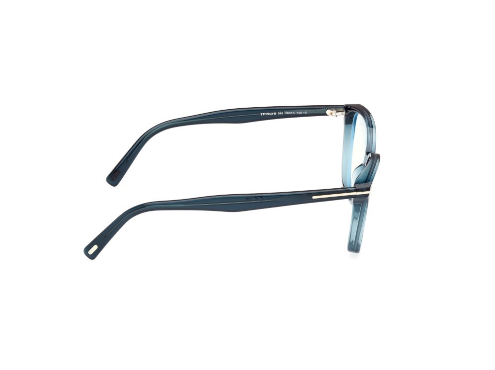 Occhiali da vista Tom Ford FT5949-B (092) colore blu lucido forma cat eye 