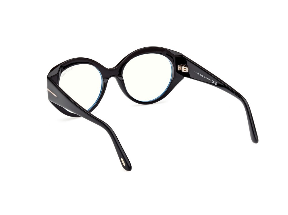 Brillen Tom Ford FT5950-B (001) farbe nero lucido form rund 
