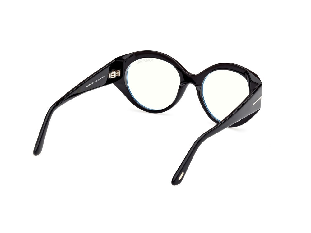 Brillen Tom Ford FT5950-B (001) farbe nero lucido form rund 