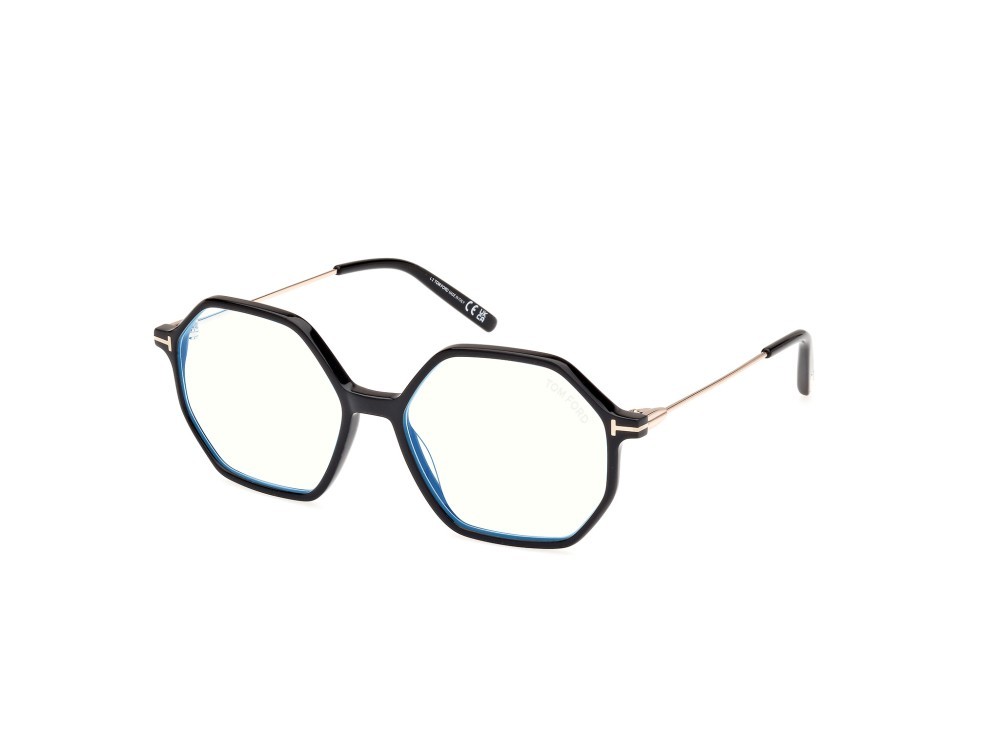 Eyeglasses Tom Ford FT5952-B (001) color nero lucido shape geometric 