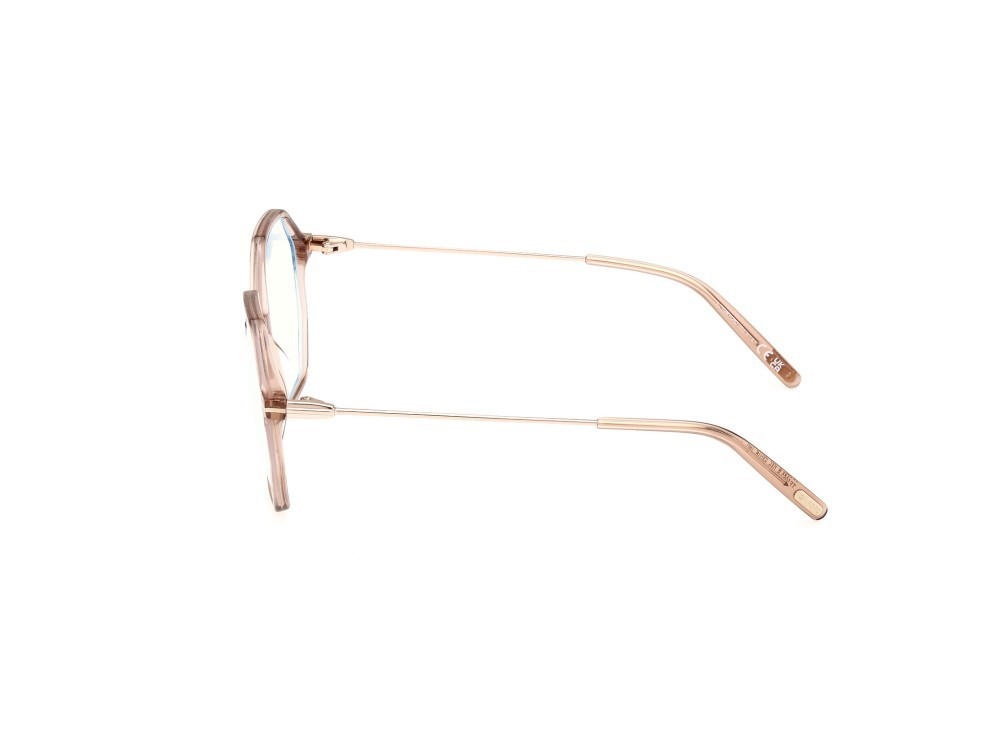 Occhiali da vista Tom Ford FT5952-B (045) colore marrone chiaro lucido forma geometrico 