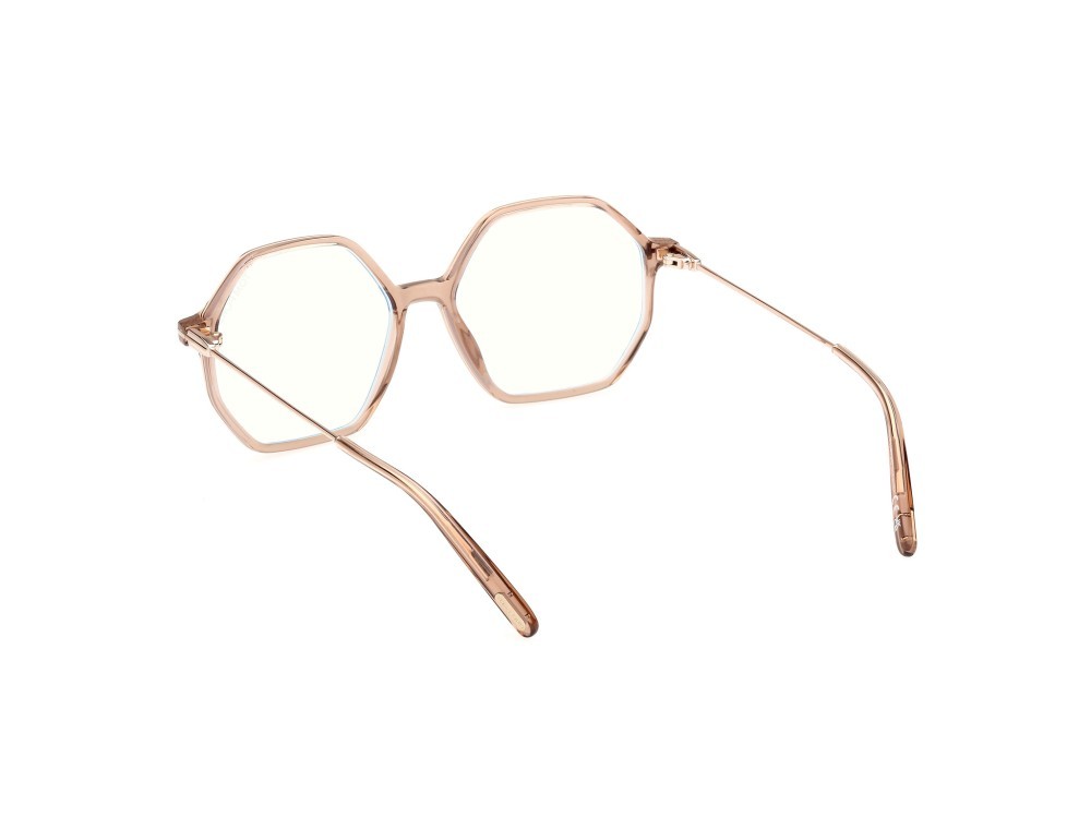 Occhiali da vista Tom Ford FT5952-B (045) colore marrone chiaro lucido forma geometrico 