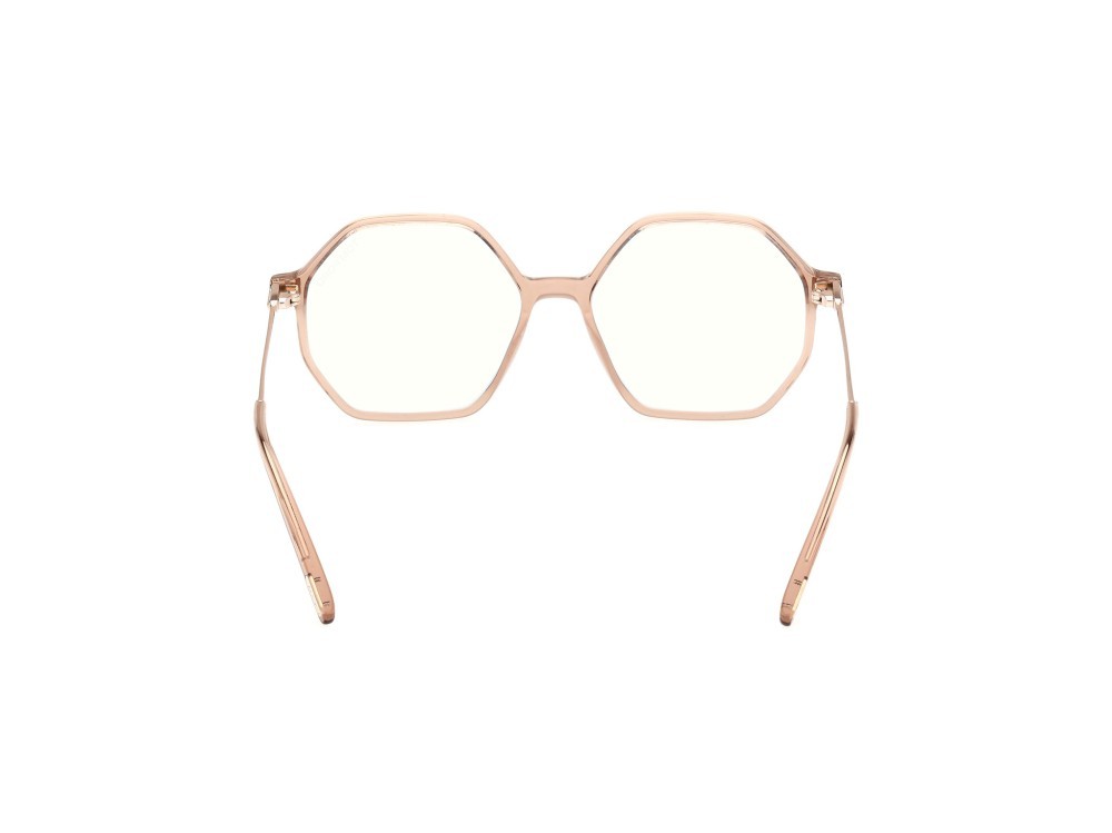Occhiali da vista Tom Ford FT5952-B (045) colore marrone chiaro lucido forma geometrico 