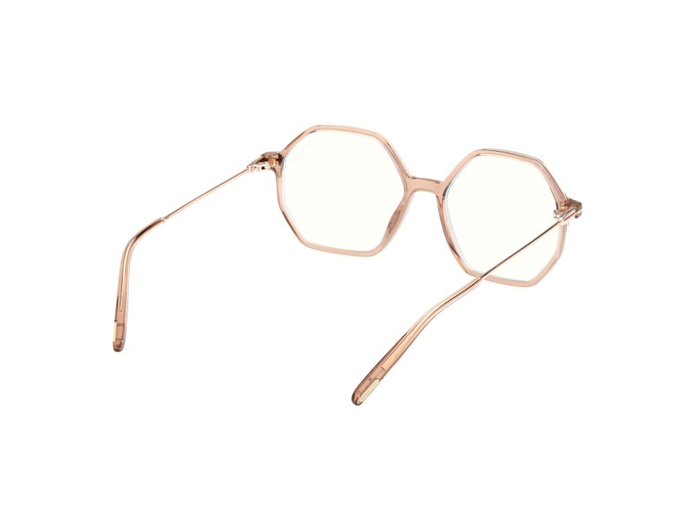 Occhiali da vista Tom Ford FT5952-B (045) colore marrone chiaro lucido forma geometrico 