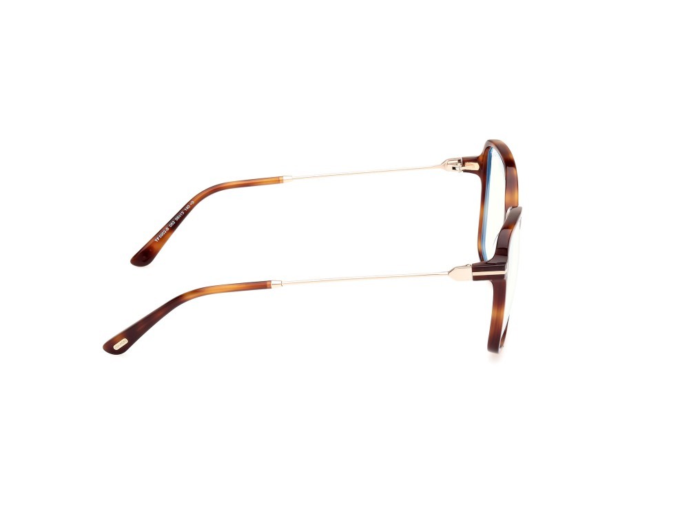 Brillen Tom Ford FT5953-B (053) farbe avana bionda form schmetterling 