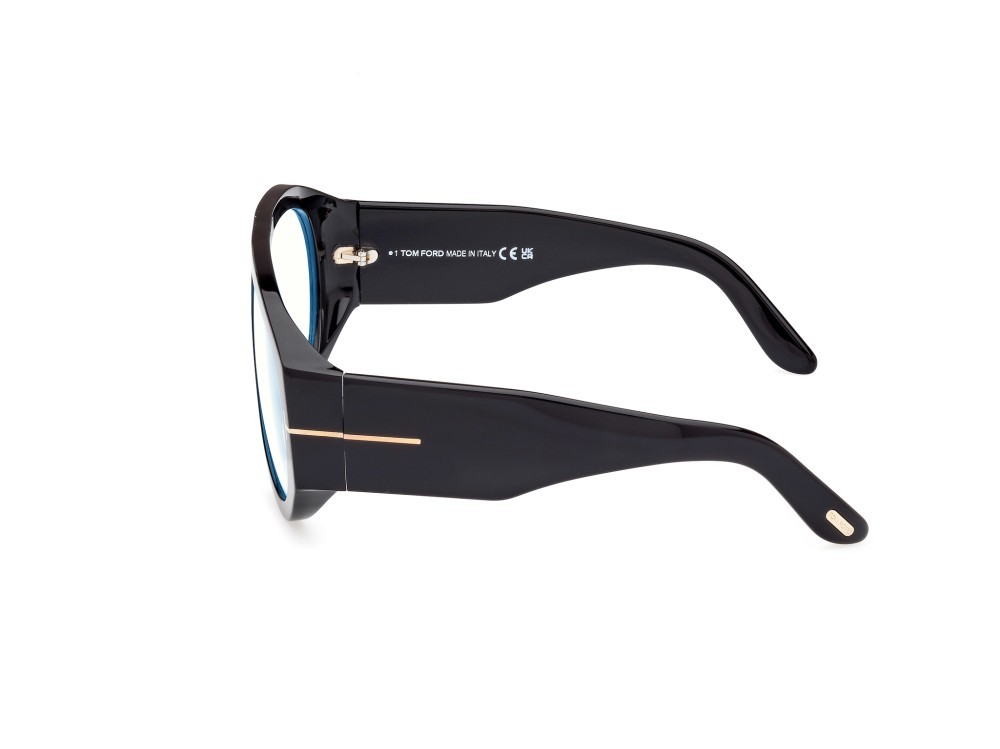Occhiali da vista Tom Ford FT5958-B (001) colore nero lucido forma aviator 