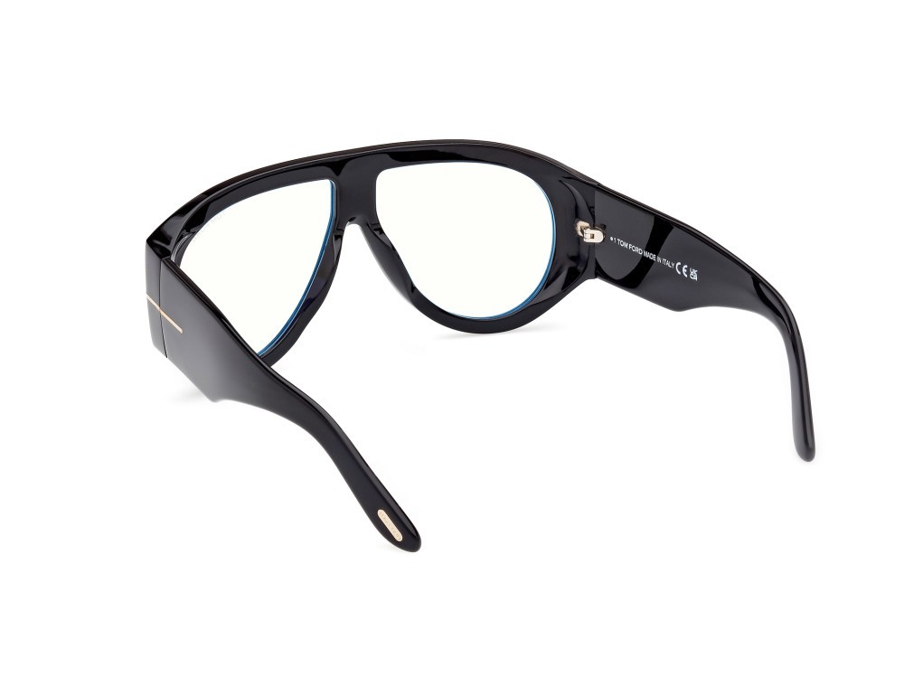 Occhiali da vista Tom Ford FT5958-B (001) colore nero lucido forma aviator 