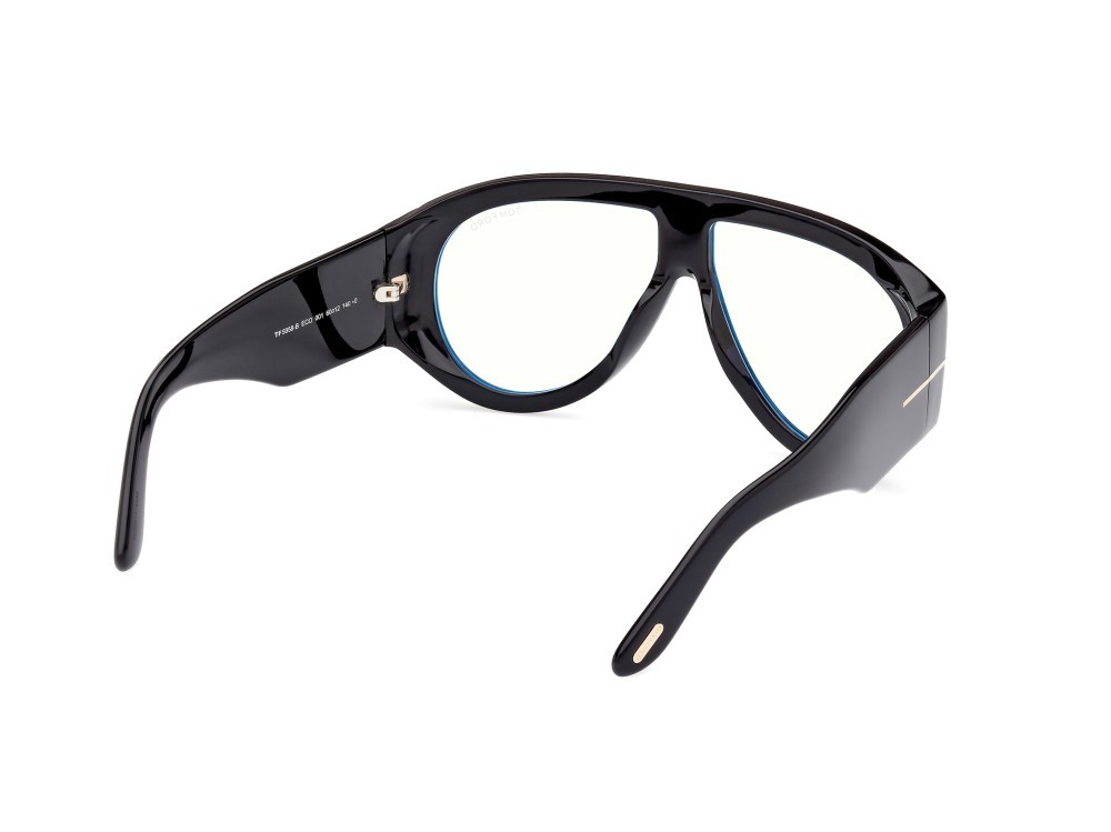 Occhiali da vista Tom Ford FT5958-B (001) colore nero lucido forma aviator 