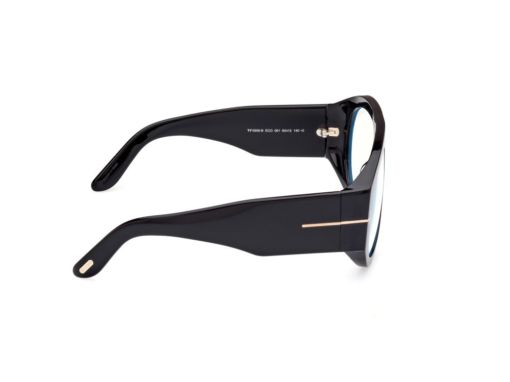 Occhiali da vista Tom Ford FT5958-B (001) colore nero lucido forma aviator 