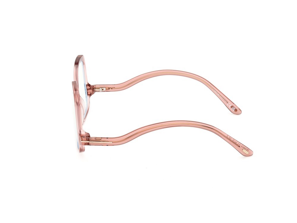 Brillen Tom Ford FT5968-B (072) farbe rosa chiaro lucido form quadratisch 