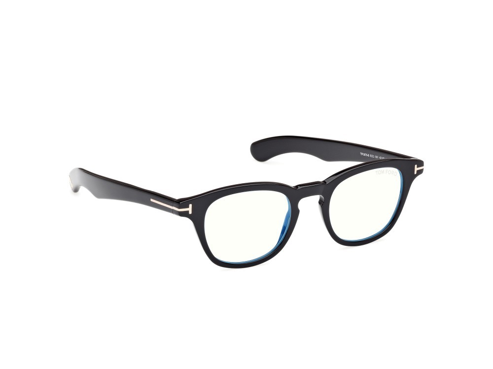 Occhiali da vista Tom Ford FT5976-B (001) colore nero lucido forma rotondo 