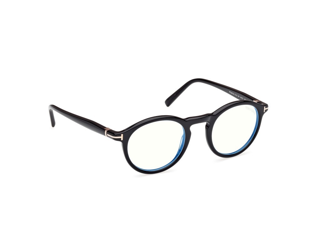 Occhiali da vista Tom Ford FT5979-B (001) colore nero lucido forma rotondo 