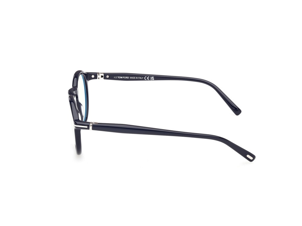 Occhiali da vista Tom Ford FT5979-B (090) colore blu lucido forma rotondo 