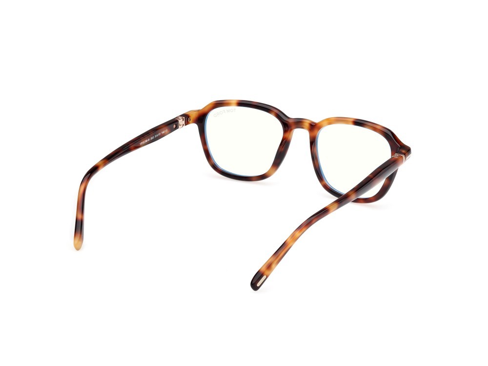Brillen Tom Ford FT5980-B (053) farbe avana bionda form quadratisch 