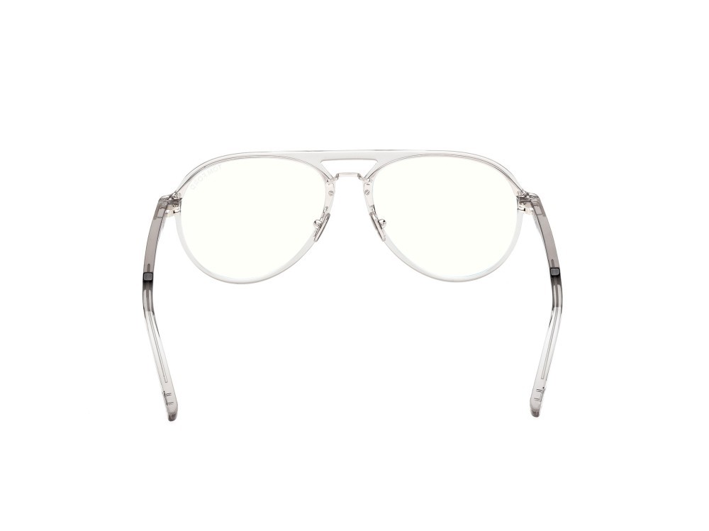 Occhiali da vista Tom Ford FT5981-B (020) colore grigio lucido forma aviator 
