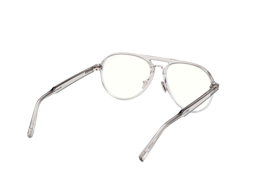 Occhiali da vista Tom Ford FT5981-B (020) colore grigio lucido forma aviator 