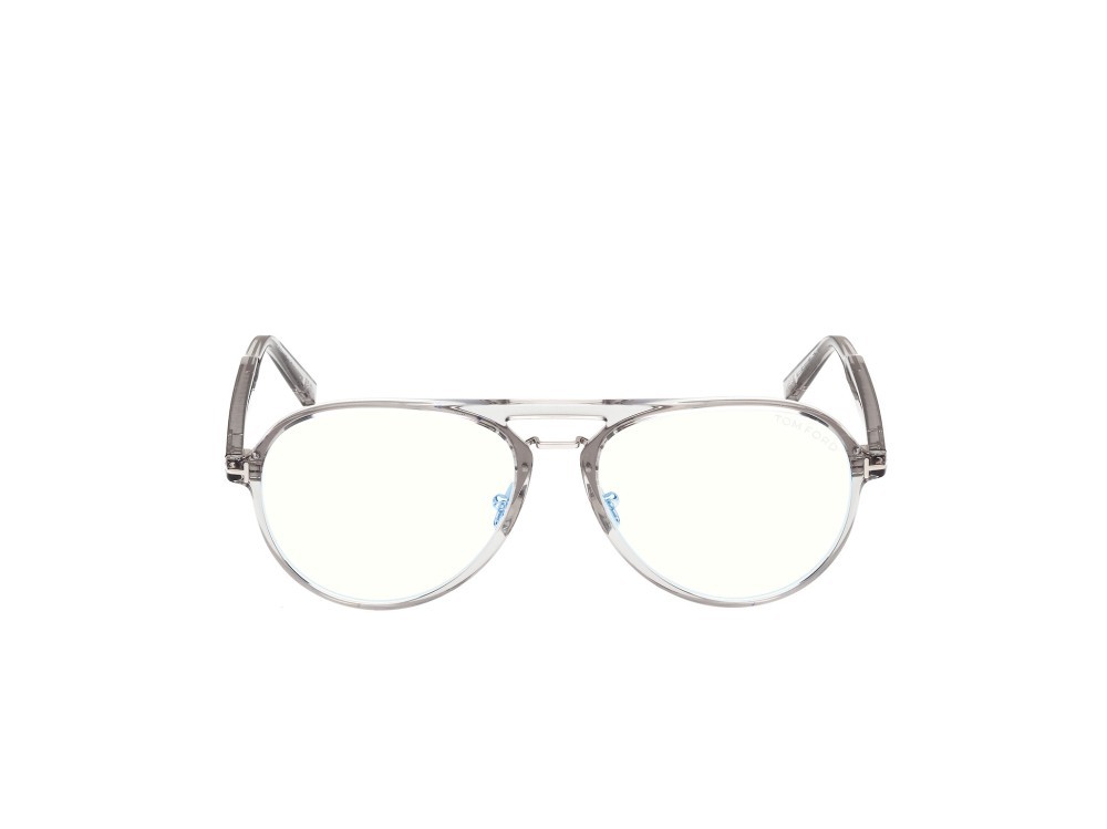 Occhiali da vista Tom Ford FT5981-B (020) colore grigio lucido forma aviator 
