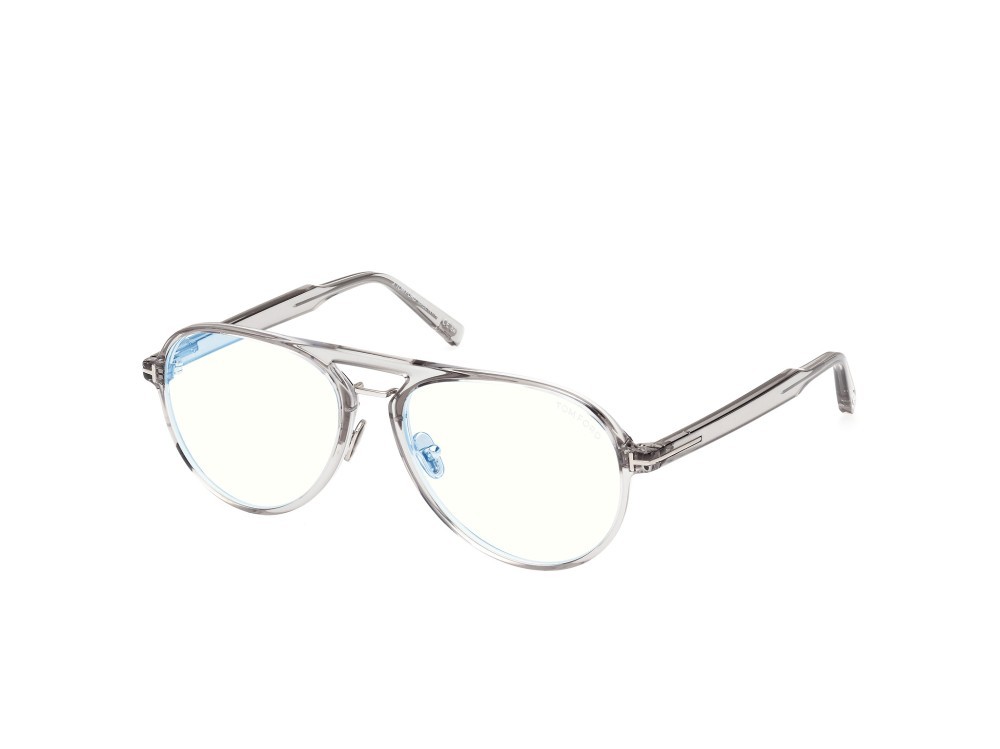 Occhiali da vista Tom Ford FT5981-B (020) colore grigio lucido forma aviator 
