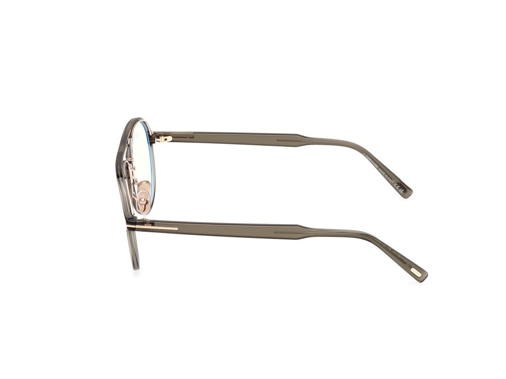 Occhiali da vista Tom Ford FT5981-B (093) colore verde chiaro lucido forma aviator 