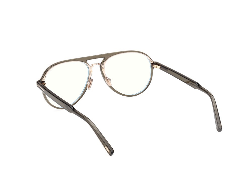 Occhiali da vista Tom Ford FT5981-B (093) colore verde chiaro lucido forma aviator 