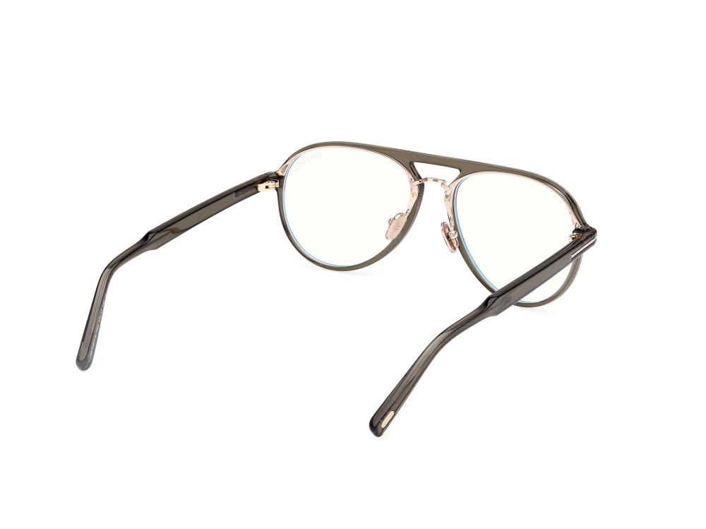 Occhiali da vista Tom Ford FT5981-B (093) colore verde chiaro lucido forma aviator 