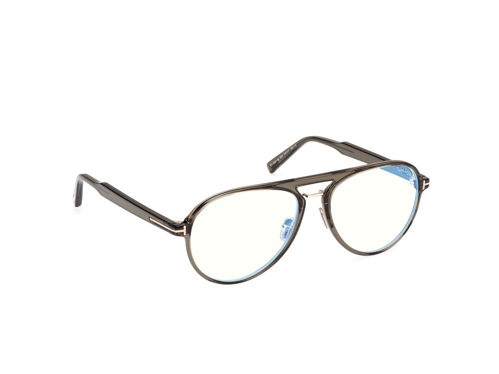 Occhiali da vista Tom Ford FT5981-B (093) colore verde chiaro lucido forma aviator 