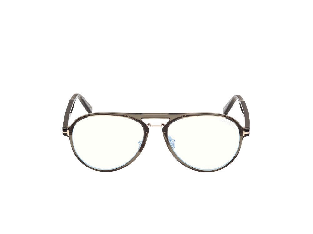 Occhiali da vista Tom Ford FT5981-B (093) colore verde chiaro lucido forma aviator 