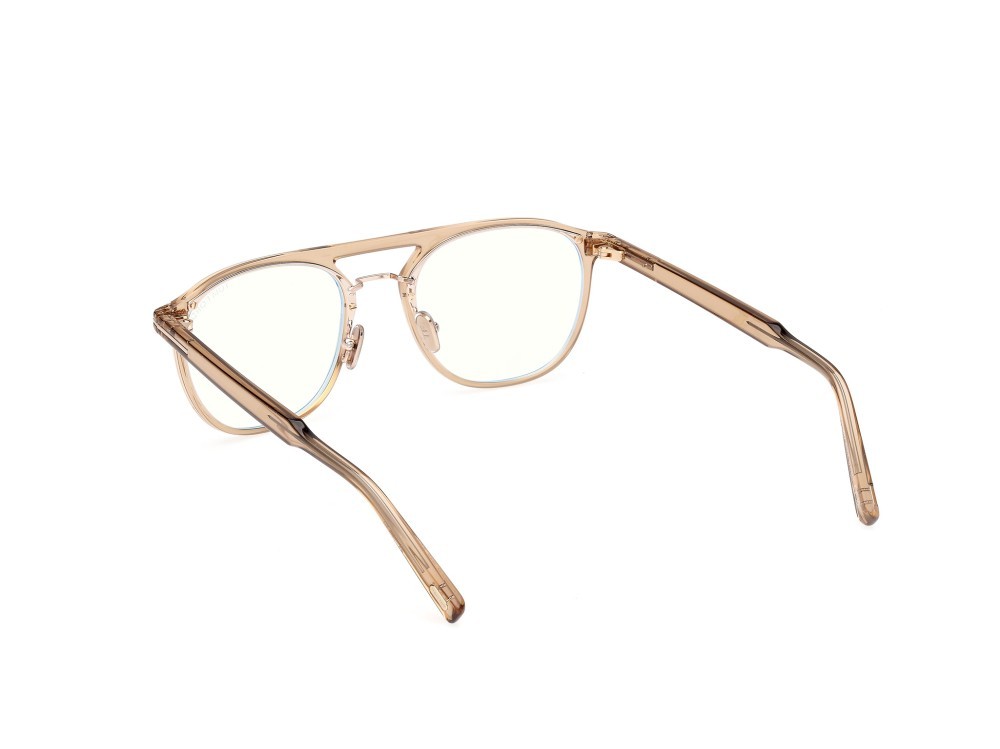 Occhiali da vista Tom Ford FT5982-B (045) colore marrone chiaro lucido forma aviator 