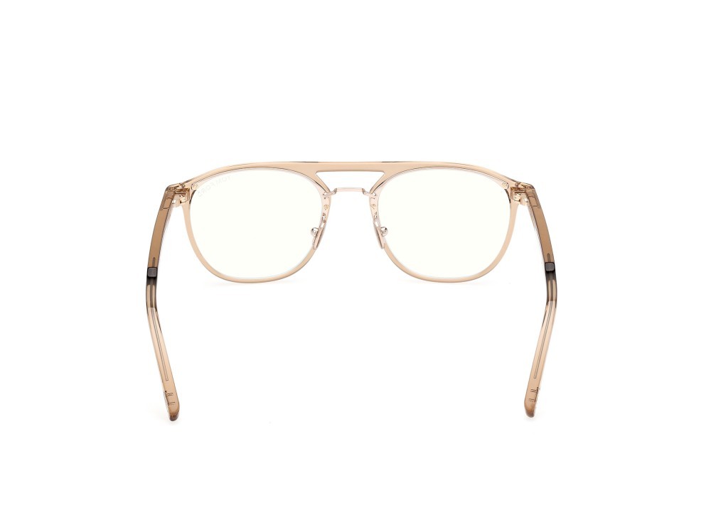Occhiali da vista Tom Ford FT5982-B (045) colore marrone chiaro lucido forma aviator 