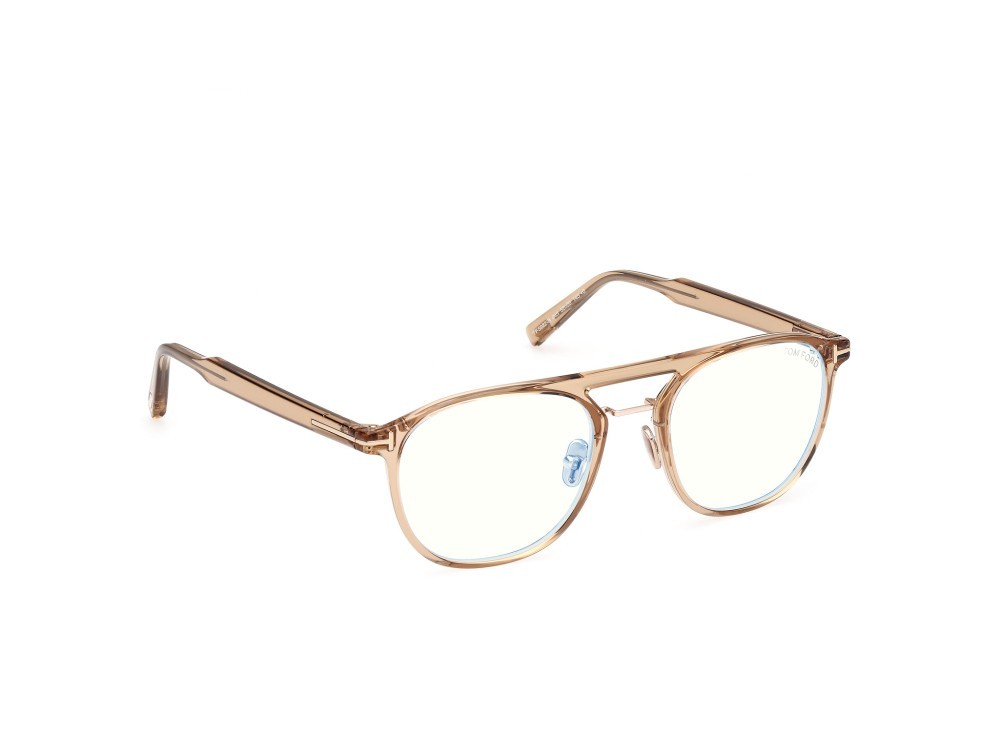 Occhiali da vista Tom Ford FT5982-B (045) colore marrone chiaro lucido forma aviator 